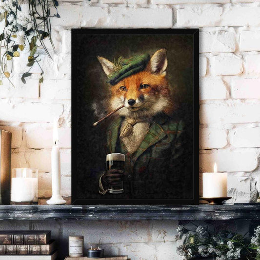 Irish_Fox_Gentleman_Featured_Image_Black_Frame_-_Vintage_Panda_Designs